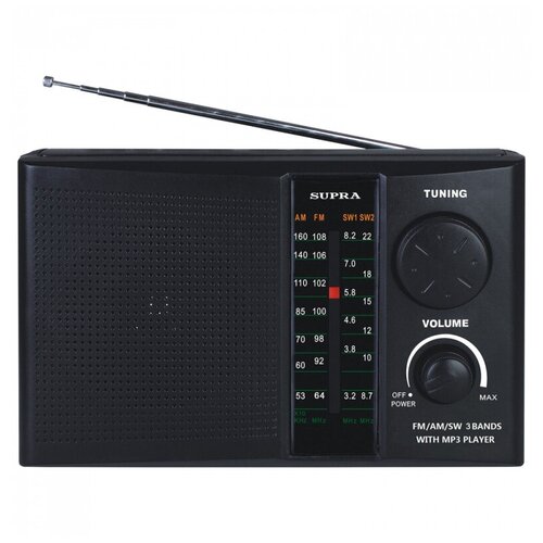 Радиоприемник SUPRA ST-19U черный 144500₽