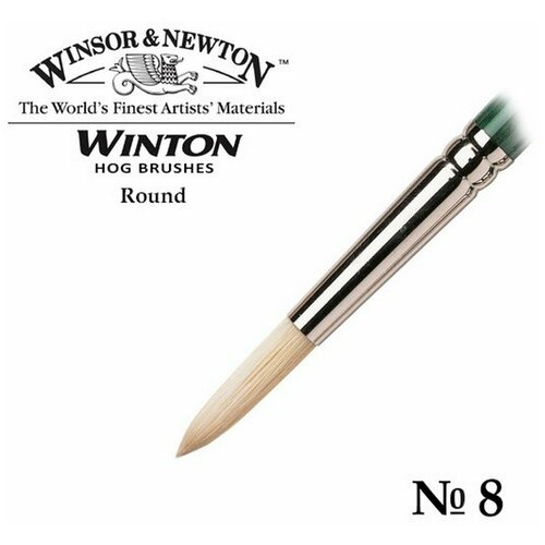 фото Кисть winsor&newton кисть щетина круглая №8 winsor&newton winton round winsor & newton