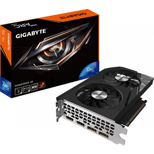 Видеокарта Gigabyte PCI-E 40 GV-IA310WF2-4GD INTEL ARC A310 4Gb 64bit GDDR6 200015500 HDMIx2 DPx2 HDCP Ret 2402000₽