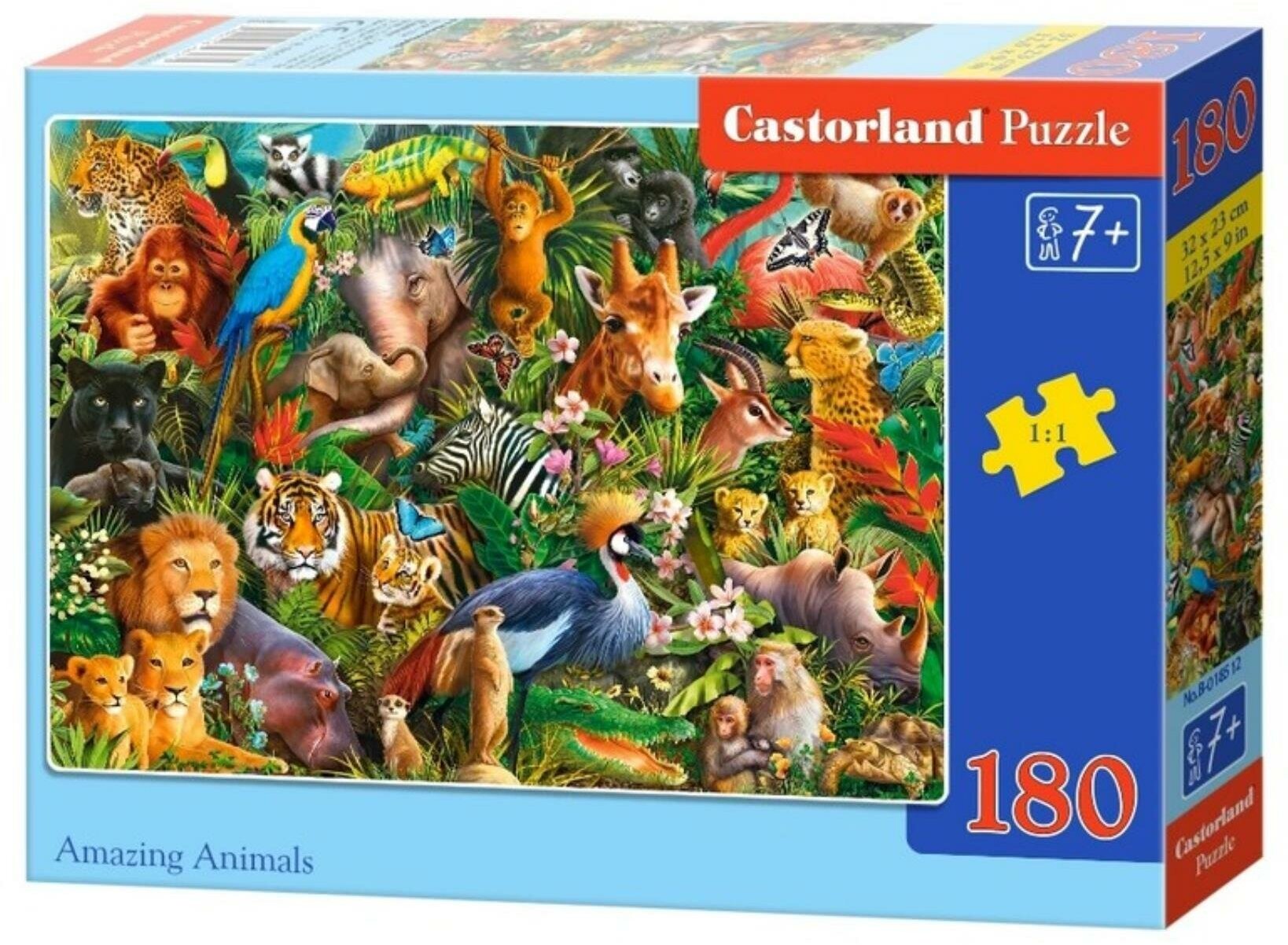 Puzzle-180 "Удивительные животные" в к 24x17x4 см