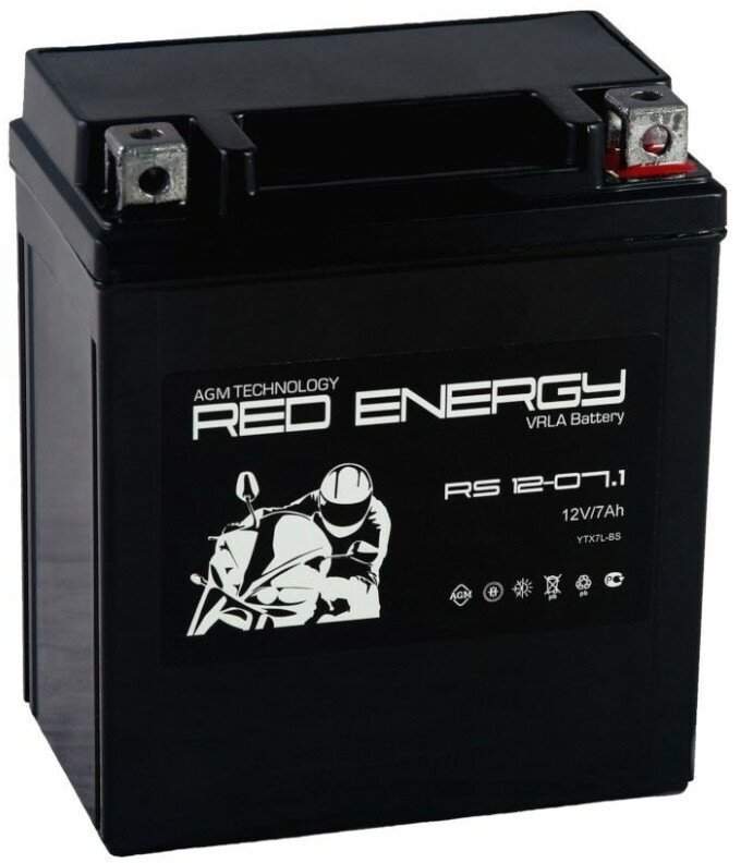 Аккумулятор RED ENERGY RS 1207.1 6Ah 100A [YTX7L-BS] мотоцикл / скутер / мопед / квадроцикл / багги