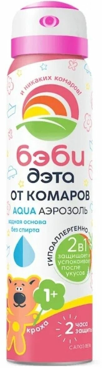 Аэрозоль 2 в 1 Бэби Дэта Aqua 100 мл.