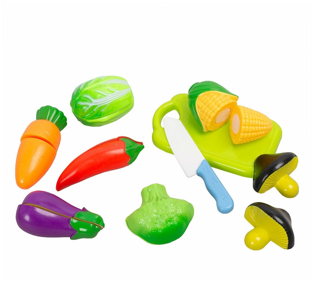 Развивающий детский набор овощи и фрукты на липучке / Маленький поваренок / для моторики рук