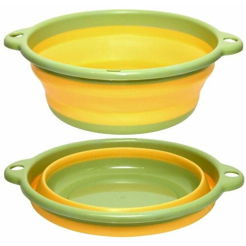 Складной тазик силиконовый с петлями для подвеса