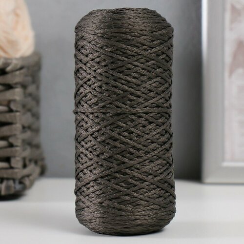 Romanoff Шнур для вязания 100% полиэфир 1мм 200м/75±10гр (12-темно-серый)