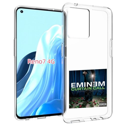 Чехол MyPads Eminem CURTAIN CALL, THE HITS для OPPO RENO 7 4G задняя-панель-накладка-бампер чехол mypads eminem curtain call the hits для xiaomi redmi note 11 4g глобальная версия задняя панель накладка бампер