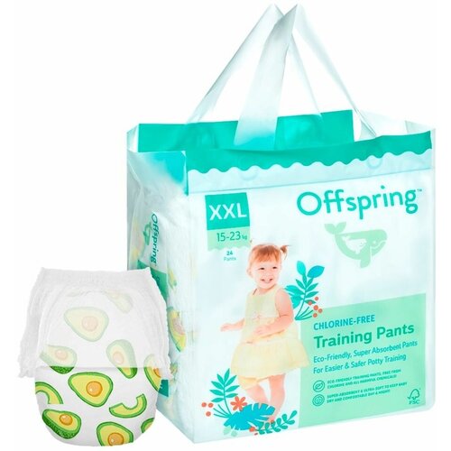 Подгузники-трусики Offspring Авокадо XXL 15-23кг 24шт х 2шт