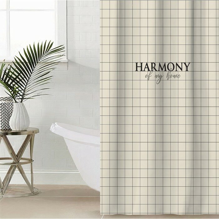 Штора для ванной Этель Harmony 145 х 180 см полиэстер