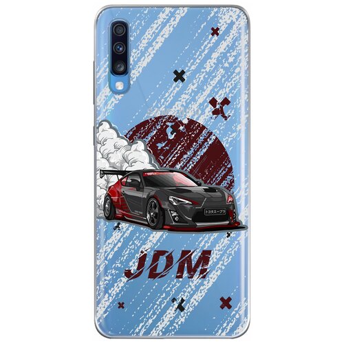 Силиконовый чехол Mcover на Samsung Galaxy A70 с рисунком JDM машина силиконовый чехол mcover на samsung galaxy a03 core с рисунком jdm машина