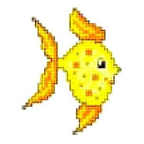 Набор для вышивания Сделано с любовью Золотая рыбка 10x10 см, Рыбы Детские