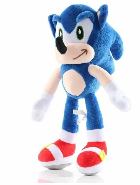 Мягкая игрушка Соник Sonic, плюшевый, синий, 45 см