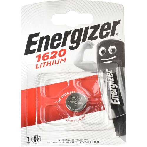 Батарейка ENERGIZER Lithium CR1620 1 шт, литиевая батарейка литиевая energizer lithium cr1620 3 в упаковка 1 шт e300844002 energizer арт e300844002