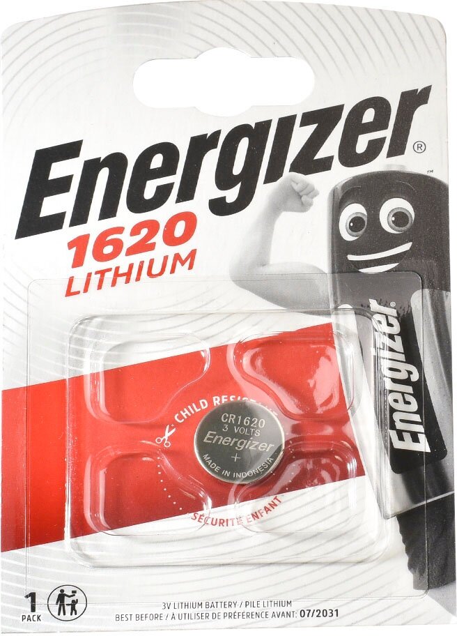 Батарейка ENERGIZER Lithium CR1620 1 шт литиевая