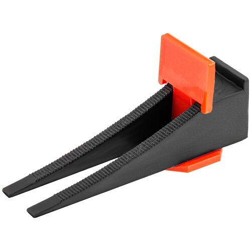 Комплект системы выравнивания для укладки плитки Сибртех 88060, черный/оранжевый, 40 шт. комплект зажимы и клинья для выравнивания плитки 1 5 мм 50 50 шт