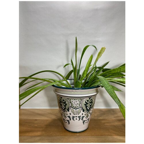 Кашпо для цветов, 12 л, ручная работа, керамика, глазурь