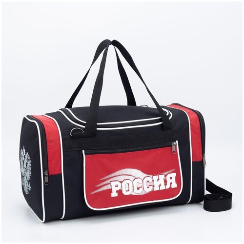 фото Luris сумка спортивная, 3 отдела на молниях, наружный карман, длинный ремень, цвет красный