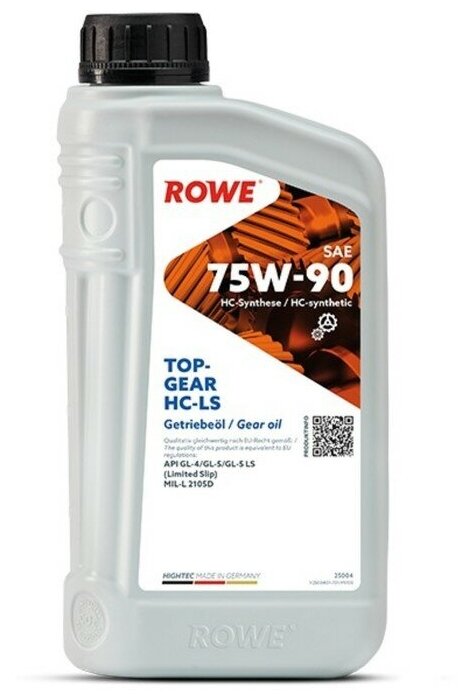 Масло трансмиссионное Rowe 75/90 Hightec TopGear, синтетическое, 1 л 9259956 .