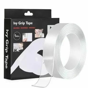 Многоразовая крепежная лента Ivy grip tape / Прозрачная клейкая лента 1 метр