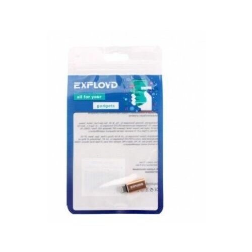 EXPLOYD EX-AD-286 Переходник TYPE-C - 8 Pin золотой переходник exployd ex ad 1173 8 pin jack 3 5mm 8 pin