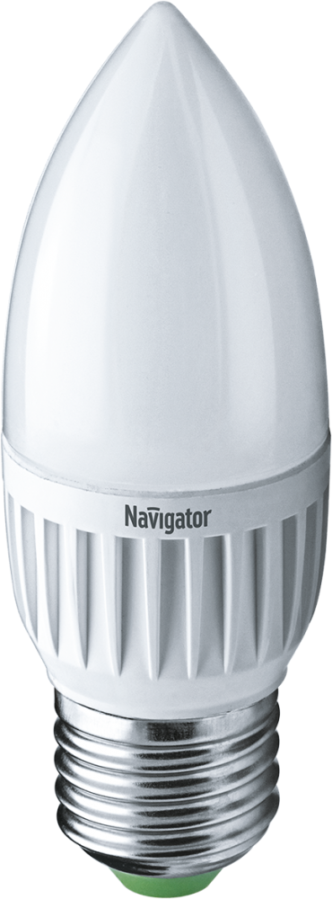 Лампа светодиодная E27, 5 Вт, 40 Вт, 220 В, свеча, 4000 К, свет холодный белый, Navigator - фото №1