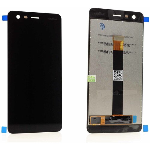 Дисплей для Nokia 2 (TA-1029) с тачскрином, черный