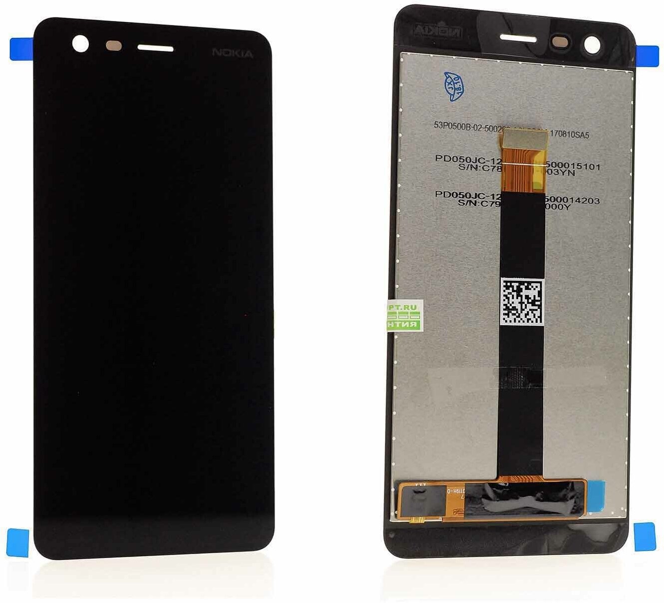 Дисплей для Nokia 2 (TA-1029) с тачскрином, черный