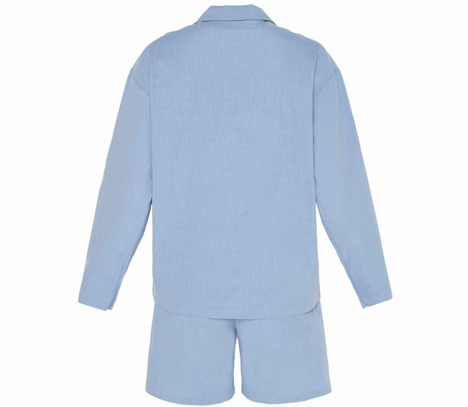 Пижама женская (рубашка и шорты) KAFTAN "Basic" р.48-50, голубой - фотография № 11