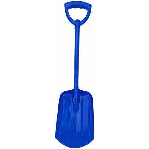 Лопата детская, совковая, пластиковая, для снега и песка, синий, размер лопаты - 19 х 4 х 70 см.