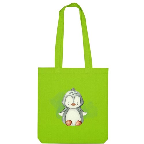 Сумка шоппер Us Basic, зеленый сумка маленький пингвин желтый
