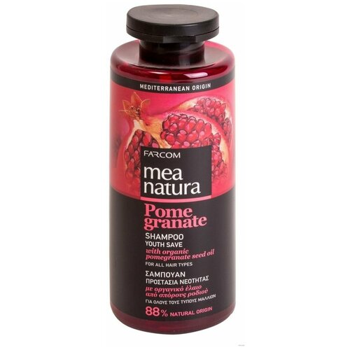 Mea Natura Pomegranate, Шампунь Сохранение молодости, Греция, 300 мл