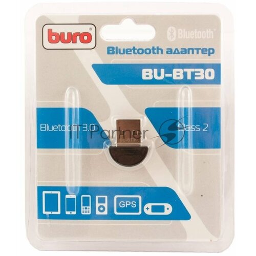 Адаптер USB Buro BU-BT30 Bluetooth 3.0+EDR class 2 10м черный