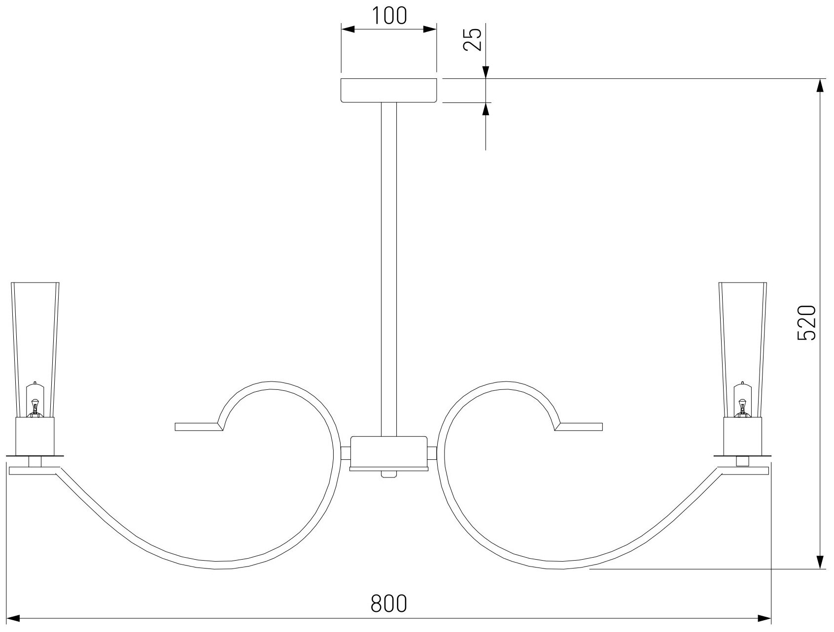 Люстра на штанге Eurosvet Rosher 60141/6 хром a060334 - фото №4