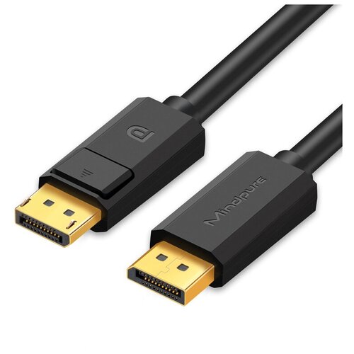 кабель mindpure displayport hdmi 4k 30hz ad029 3м Кабель Mindpure DisplayPort - DisplayPort 1.2 4k 60Hz, 2k 144Hz DP001 3м