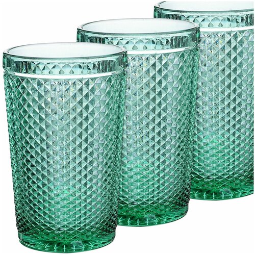 Набор стаканов LORAINE 30858 6 штук, 350 мл, зеленый