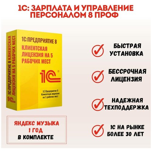 Программа 1С Предприятие 8 ПРОФ. Клиентская лицензия на 5 рабочих мест. Коробочная версия диаграммы в 1с 8 x