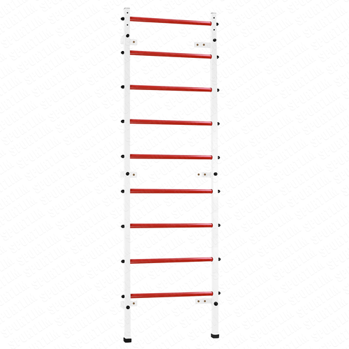 Металлическая шведская стенка (ступени красные из ПВХ) проф тф бп металл пвх цвет металла черный цвет перекладин разноцветные