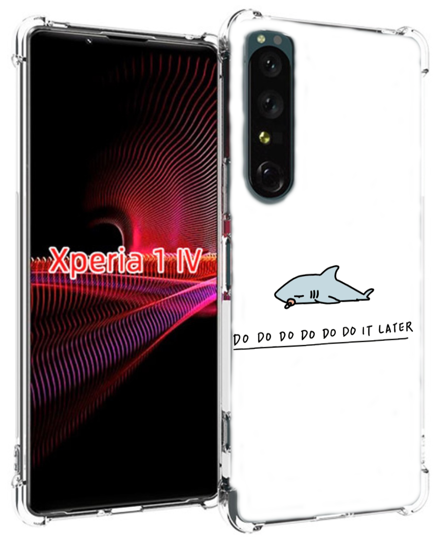 Чехол MyPads Мини-акула для Sony Xperia 1 IV задняя-панель-накладка-бампер