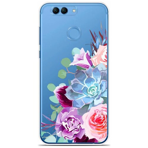 Силиконовый чехол на Huawei nova 2 Plus Цветы 10 / для Хуавей Нова 2 Плюс