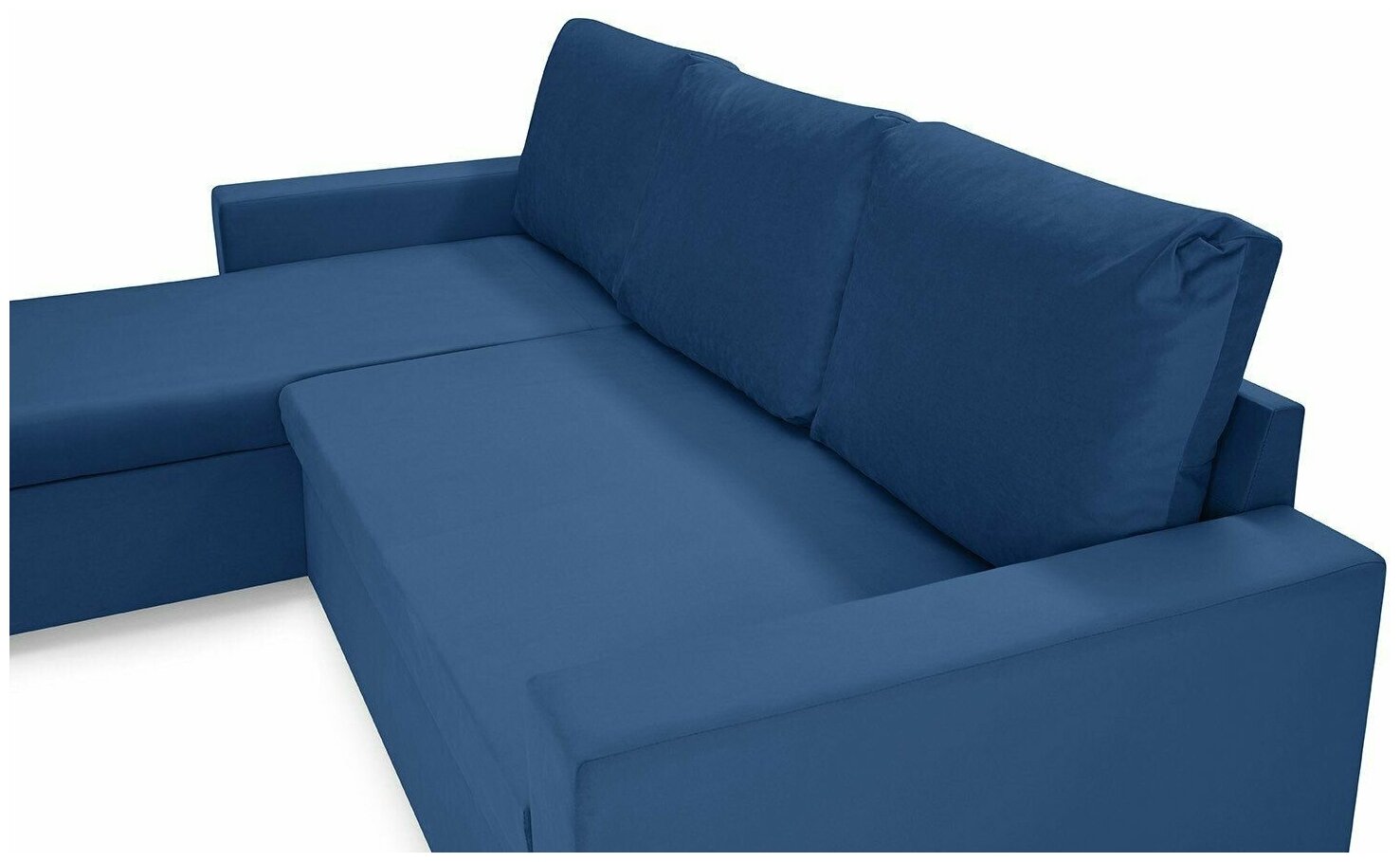Диван-кровать угловой Торонто 2022 (металлическая рамка), синий (Balance 784), диван выкатной, раскладной, трансформер - фотография № 5