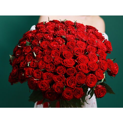 Букет цветов из 101 красной розы Россия