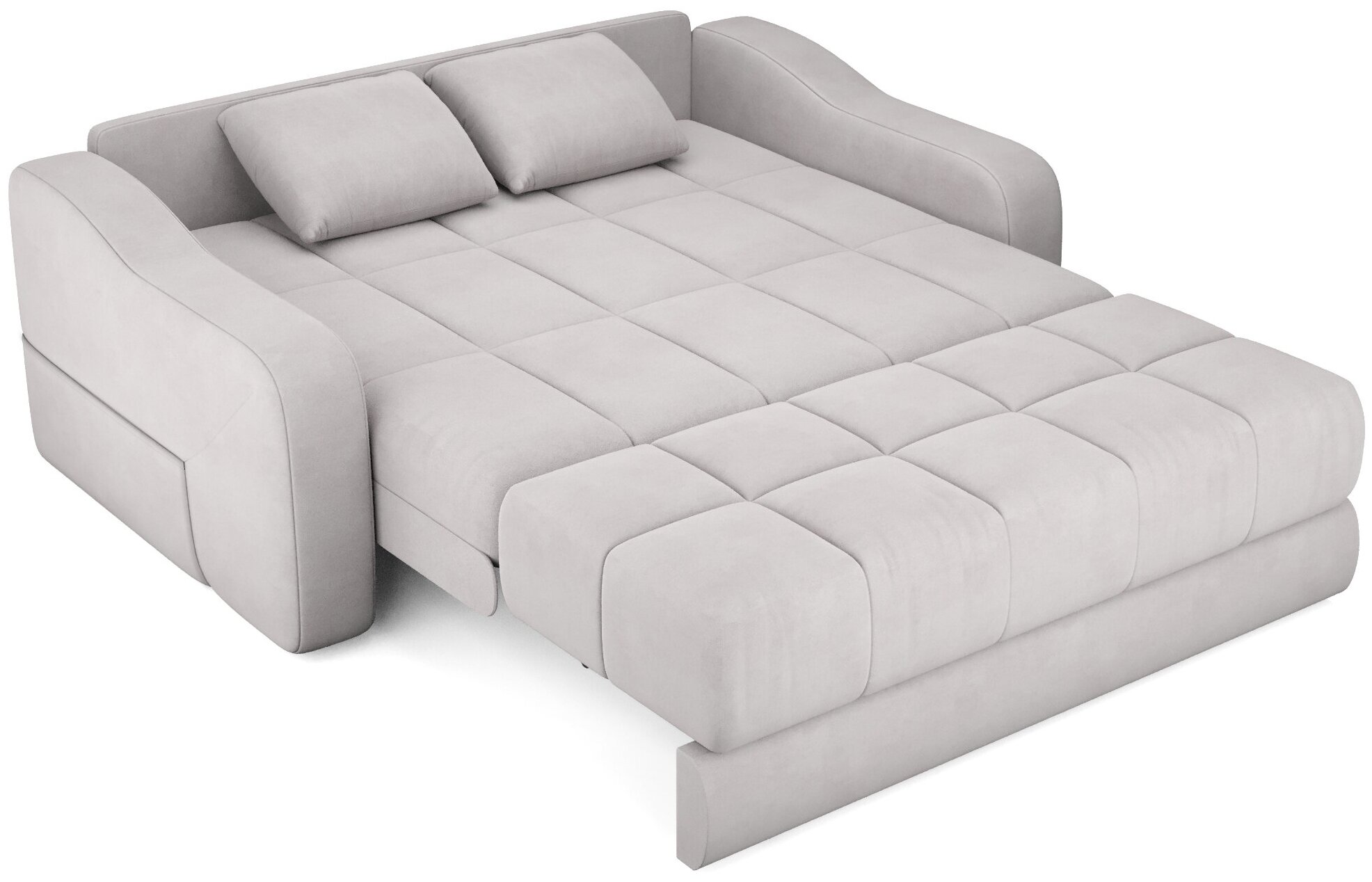 Диван-кровать Стелла Лайт с независимым пружинным блоком Светло-серый 154х105х88 - фотография № 5