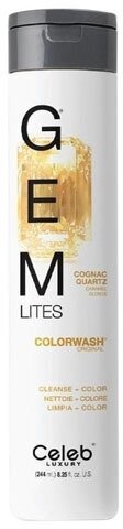 Celeb Luxury Gem Lites Colorwash: Красящий шампунь для яркости цвета (Gem Lites Shampoo), Cognac Quartz-Коньячный Кварц / 244 мл