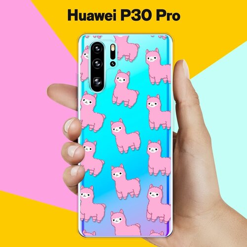 Силиконовый чехол Ламы на Huawei P30 Pro