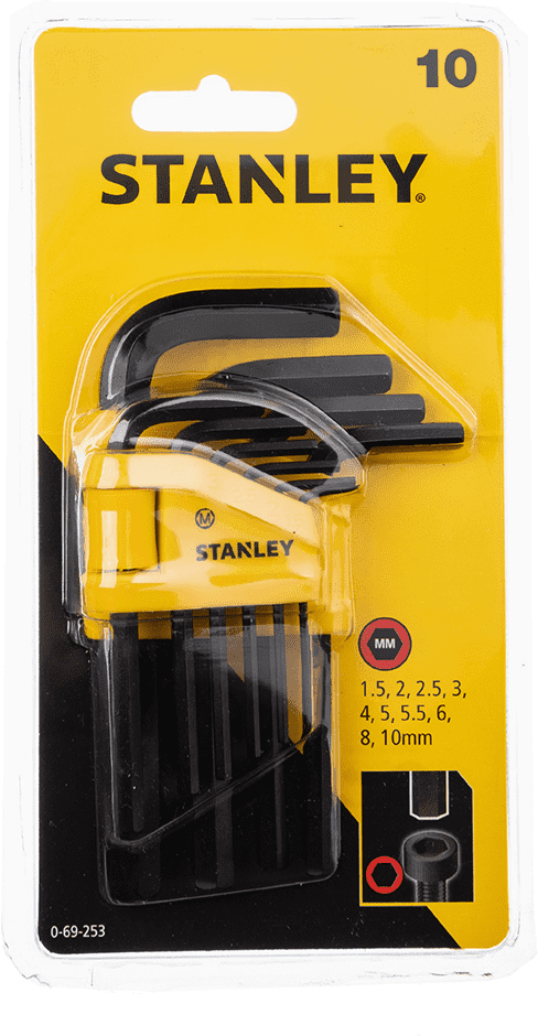 Набор шестигранных ключей угловых, 10 шт. Stanley - фото №7