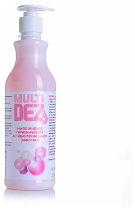 МультиДез, мыло жидкое гигиеническое с отдушкой бабл гам (дозатор), 500 мл