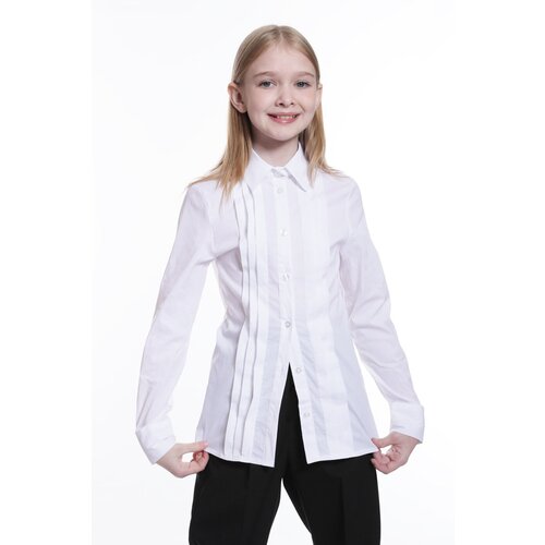 Школьная блуза Шалуны, размер 36, 146, белый