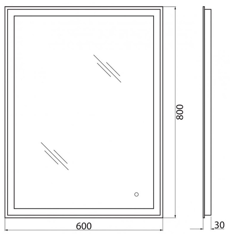 Зеркало с подсветкой BelBagno 60 см SPC-GRT-600-800-LED-TCH-WARM - фотография № 15