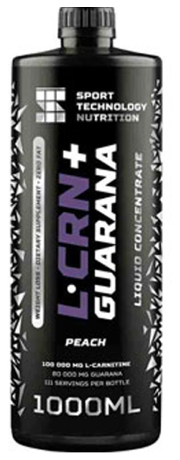 L- карнитин и гуарана SPORTTECH L-Carnitine + Guarana Liquid Concentrate, персик, 1000 мл. Кофеин