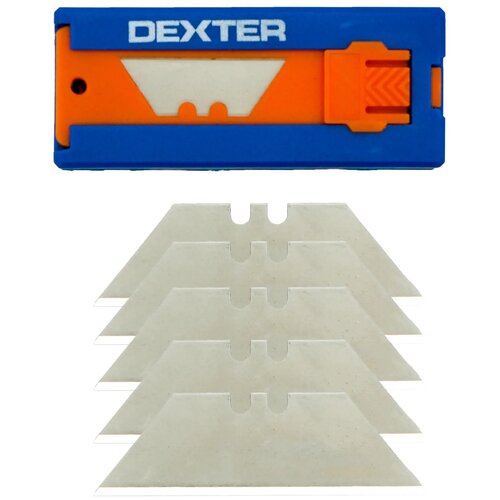 лезвие сменное для скребка dexter 3 шт Лезвие трапециевидное Dexter 19 мм, 5 шт.