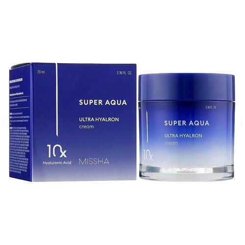 MISSHA Крем для лица интенсивно увлажняющий с гиалуроновой кислотой Super Aqua Ultra Hyalron Cream, 70мл